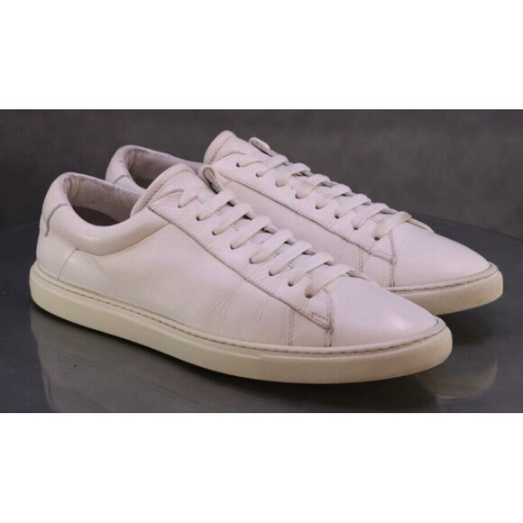 Oliver Cabell Low 1 Women's Sneakers Shoes Size 8 Italian Calfskin Leather White - Picture 5 of 13